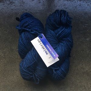 2 Skeins of Malabrigo Twist Yarn Merino Wool Aran Weight in Azul Profundo Color